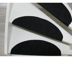 Teppichwahl Borneo Tapis d’escalier 65x25cm beige,bleu et anthracite (anthracite)