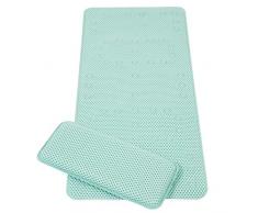 Clevamama Tapis de Bain Antidérapant Bébé - Tapis Baignoire à Ventouses Anti-Dérapante - Aqua