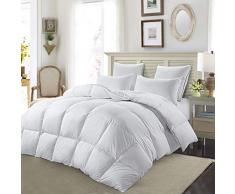 HOMBYS Couette en Plumes doie Couette 4 Saisons Couette Naturelle Couette en Duvet doie Blanc Couette 240 x 220cm Enveloppe 100% Coton Anti-Acariens 10,5 tog Anti-Acariens
