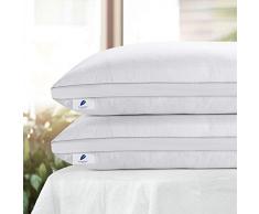 viewstar Oreiller Ferme Coton Oreiller Moelleux Classique Coussin Blanc Garnissage Fibre Creuse Oreiller Sommeil Anti-Acarien Hypoallergénique Anti-Transpiration Blanc (40 x 70cm)