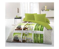 marque Doumie Couette Microfibre imprimée 220x240 cm Esprit Zen