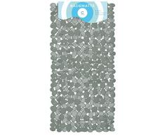 CIRCUL Tapis de baignoire moderne imitation pierre 70 x 35 cm Gris