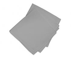 Soleil dOcre 838230 Lot de 3 Alix Serviettes de Table Polyester Gris 40 x 40 cm