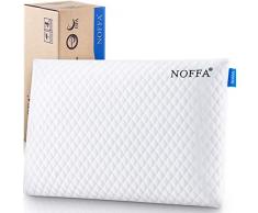 NOFFA Oreiller Ergonomique Cervical Bas pour Adulte/Dormeur Ventre Dos, Classique Oreiller Memoire Forme Enfant, Mince Oreiller Plat Enfant 60x40x6cm