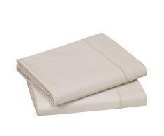 Blanc des Vosges Uni Percale Housse de couette Coton Lin 260 x 240 cm