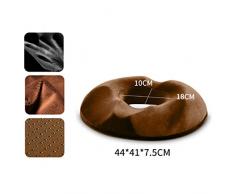 FJLOVE Mousse Mémoire Coussin Bouée Forme Anneau Hémorroïdes,Prostate,Post-Natal,Chirurgie,Utilisation Plaies De Pression Au Bureau,en Voiture, Maison Ouoy,Marron