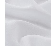 Deconovo Lot de 2 Rideaux Voilages Super Souple Rideau Passe Tringle D/écoratif pour Le Salon Chambre /à Coucher 132x214cm Blanc