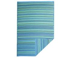 Fab Hab Intérieur / Tapis extérieur Cancun - Turquoise & vert mousse (120cm x 180cm)