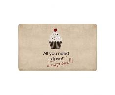 Kanaite Funny Quotes Tout ce Dont Vous Avez Besoin est Un Tapis de Tapis de Moquette de Tapis dentrée/dextérieur/Porte dentrée décoratif pour la Maison, Un Support en Caoutchouc