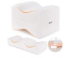 Misiki Coussin Relève Jambes, Oreiller Orthopédique de Genou pour Soulager la Douleur de Les Sciatiques, Le Dos, Les Genoux, Les Hanches, Ergonomique Coussin de Dos pour Dormir sur Le Côté