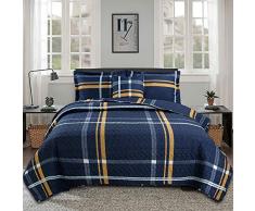 Ensemble Dessus de lit Couvre Lit Matelassé Couverture Boutis Courtepointe Boutis Couvre lit boutis Couette Imprimée léger Edredon en Coton Plaid Parure de lit Décoration de lit