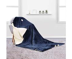 MaxKare Couverture Chauffante 130 * 180 cm, Ultra-douce et Respirant Couverture Électrique Chauffant avec 6 Niveaux de Température, Protection Contre la surchauffe, Lavable en Machine