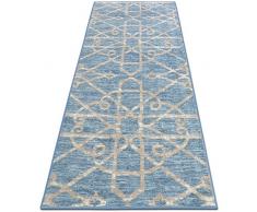casa pura Tapis Arabesque Tapis Oriental | 100% Polyamide Durable | Couloir, Passage, Salon | 18 Tailles | Navelli, 80x100cm - Tapis Motif Bleu