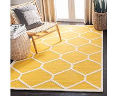 Safavieh Tapis Texturé, Tufté à la main la Laine Tapis en Or / Ivoire, 160 X 230 cm