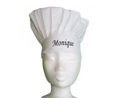 PATOUTATIS - Toque chef cuisinier - coloris blanc - personnalisée - mixte homme/femme