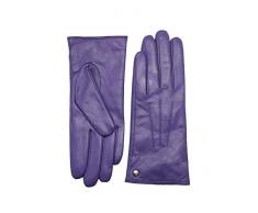 YISEVEN Gants Cuir Femme Hiver Chaud Gant Tactile Chauffant Double avec Bouton Peau de Mouton en Laine Veritable de Conduite Sexy Cadeau, Violette L