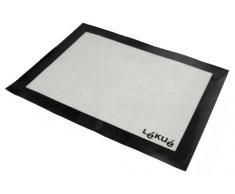 Lékué Tapis de Cuisson Anti-Dérapant 40 X 30 cm Blanc / Noir Gourmet