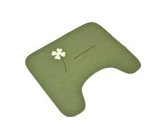 Yunt Tapis de Toilette Antidérapant Tapis de Bains Piédestal Absorbant Tapis de Sol de Type U avec Broderie Lumineuse (Fruit-Vert)