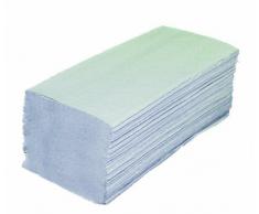 Lot de 20 paquets (3200 feuilles) de papier essuie-mains double-épaisseur en papier recyclé 25 x 23 cm