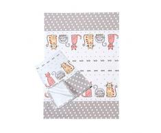 SPOTTED DOG GIFT COMPANY Lot de 2 Torchons de Cuisine, Coton Lavable 50 x 70 cm, Motif Chats Mignons, Cadeau pour Amateurs des Animaux