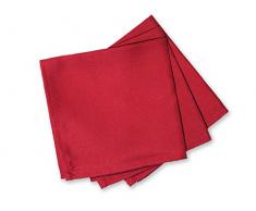 Soleil dOcre Lot de 3 serviettes de table ALIX rouge