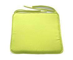 Galette de chaise solide et carrée - 40 cm x 40 cm - Pour salle à manger, jardin, maison, bureau, cuisine free size jaune