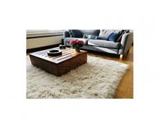 Rugs & Stuff – Flokati – Tapis épais 2000 g/m² (ivoire, différentes tailles), Laine, ivoire, 70 x 120cm