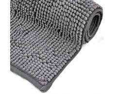 WohnDirect Tapis de Bain Tapis Salle de Bain antiderapant Microfibre 50 x 80 cm Gris