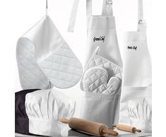Winkler - Toque - Toque de cuisinier - Toque de chef - Chapeau de cuisine - Toque légère - Blanc - Chef