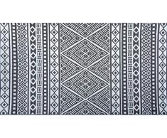 Jet-line Tapis dextérieur en plastique imperméable Noir 150 x 240 cm