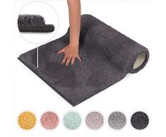 Blumtal - Tapis De Bain - Antidérapant Et Absorbant - Extra Doux - Lavable - 50x80cm (6 Couleurs) (Gris Foncé)