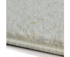 casa pura Tapis Shaggy Tapis Poil Long | Tapis Doux, épais | Qualité Allemande | Tapis carré 200x200 | Tailles et Couleurs au Choix | Barcelona, 200x200cm - Ecru