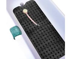 Wimaha Tapis de Douche carré Anti-dérapant Pebbles,très Grand Tapis de (Noir Transparent)