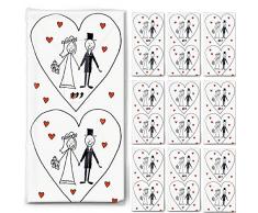 Paper+Design Lot de 10 Paquets de mouchoirs de Mariage pour Les Larmes de Joie (100 mouchoirs)