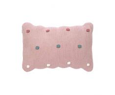 Lässig Coussin tricoté en Coton Bio Rose