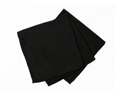 Soleil dOcre Lot de 3 serviettes de table ALIX noir