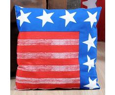 Coussin USA - Rouge et Bleu