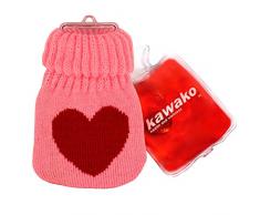 kawako Chauffe-main/chauffe-mains – Bouillotte avec housse en tricot wf7511, Love Heart