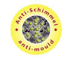 Wenko 20044100 Rideau de Douche en Textile Gris Anti Moisissure 180x200 cm