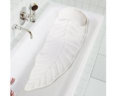 Tapis de bain Super Longue Spa Coussin de bain, Matelas de bain avec 8 grandes ventouses antidérapantes, Appui-tête Confort et Support de dos et de Vertèbre coccygienne, 125 x 49 cm