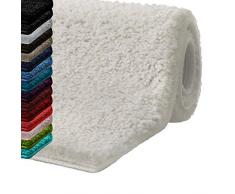 casa pura Tapis de Bain Antidérapant - Tapis de Douche | Tapis Salle de Bain, WC, Toilette, Sortie de Douche | Epais, Absorbant & Moelleux | Microfibre (Ivoire - 70x120 cm)