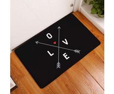 Nunbee Paillasson Impression de Symboles Designe Tapis de Sol antidérapant extérieur d'entrée Interieur Fibre de Coco Geek Chat Chouette cerf Multicolore, Symbole3 40 * 60cm