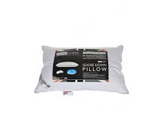 Homescapes Oreiller Naturel de Luxe 50 x 75cm en Duvet doie Anti acarien, Frais lété et Chaud lhiver