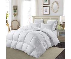 HOMBYS Couette été Légère Couette en Plumes doie Couette Naturelle Couette en Duvet doie Blanc Couette 240 x 220cm Couette 4 Saisons Enveloppe 100% Coton Anti-Acariens 4,5 tog Anti-Acariens