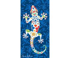 Miracle Home 11752 Serviette de Plage en Microfibre 100% Polyester Multicolore 95 x 175 cm