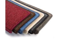 casa pura Nez de Marche - Marchette Escalier | Tapis dEscalier 24x65 cm | Rectangulaire & Auto-Adhésive | Lot de 15 Pièces | Gris/Beige