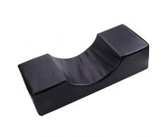 Almabner Oreiller pour salon de beauté pour extension de cils, support de cou confortable en forme de U, similicuir imperméable, coussin de beauté antidérapant, Pas de zéro, Voir image, 50x20x12cm