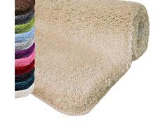 casa pura Tapis de Bain Grande Taille Qualité Premium Oeko Tex | Epais, Moelleux, Absorbant | Lavable en Machine | Plusieurs Tailles et Couleurs | Beige - 70x120cm