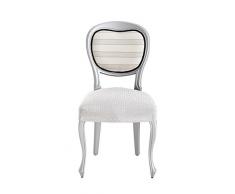 Eysa Ulises Housses de Chaise, Pack 2, Couleur 00-écru, Polyester Coton, Ecru, 33x4x22 cm