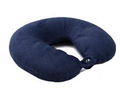 ZOLLNER Oreiller De Voyage en microbilles, Bleu, 31x30 cm